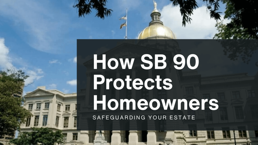 Georgia state capitol, representing SB 90's journey to protect homeowners