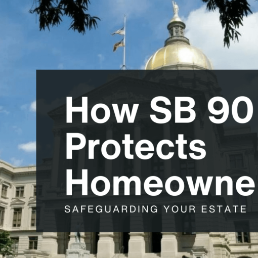 Georgia state capitol, representing SB 90's journey to protect homeowners